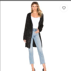 By the Way - Mary Metallic Cardigan in Black
